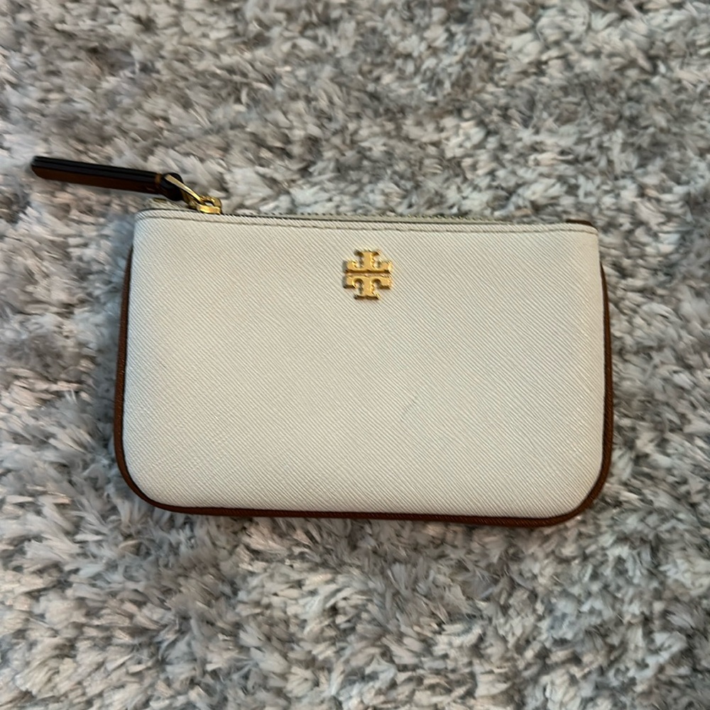 Tory Burch White Key Pouch